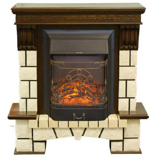 Каминокомплект Real Flame Stone New (античный дуб)+Majestic Lux BL S Каминокомплект Real Flame Stone New (античный дуб)+Majestic Lux BL S в Хабаровске