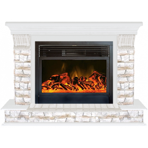 Каминокомплект Glenrich Панорама Алтай 28 (белый)+Newflame Каминокомплект Glenrich Панорама Алтай 28 (белый)+Newflame в Хабаровске