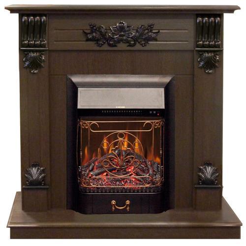 Каминокомплект Real Flame Ottawa (темный орех)+Majestic Lux BL S Каминокомплект Real Flame Ottawa (темный орех)+Majestic Lux BL S в Хабаровске