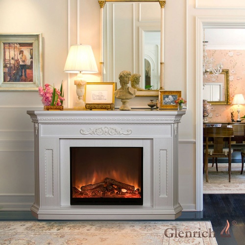 Электрокамин «Каролина Delux» белый в Хабаровске